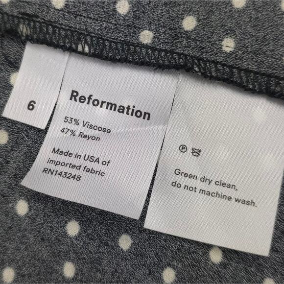 Reformation Elio Mini Dress Polka Dot Print Flutter Cap Sleeve - Picture 10 of 11